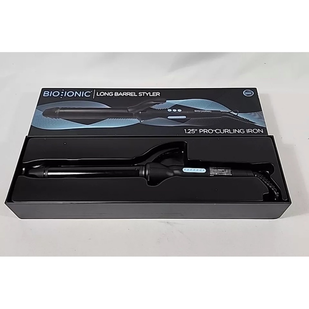 Bio Ionic 1.25 Inch Long Barrel Ceramic Curling Iron New - Picture 4 of 5